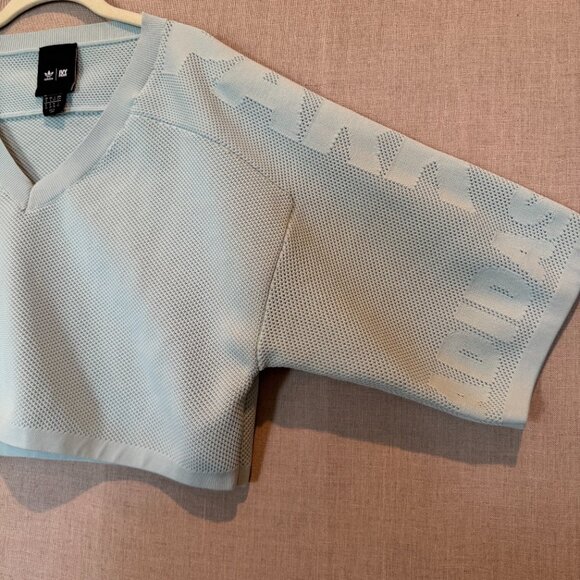 Adidas x Ivy Park Knit Jersey Crop Top Small - Green Tent Drip 2 Beyonce - Picture 6 of 14